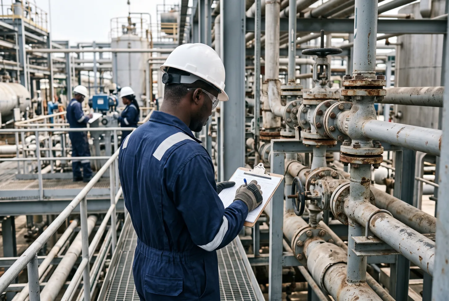 Tripocean field engineer in branded PPE